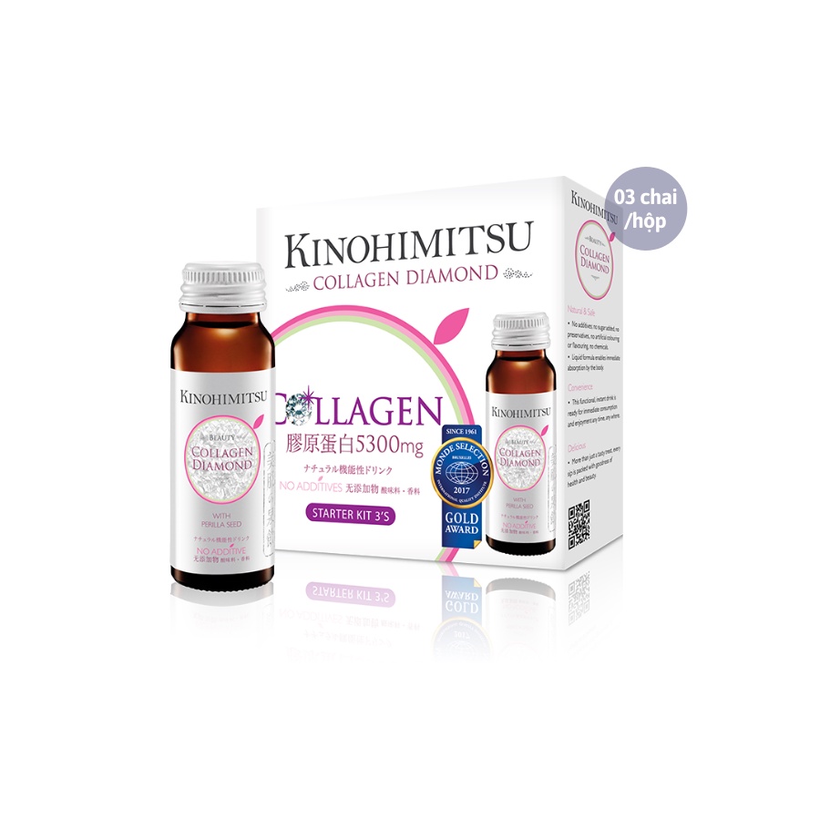 Nước Uống Kinohimitsu Collagen Dia 3 Chai 50ml