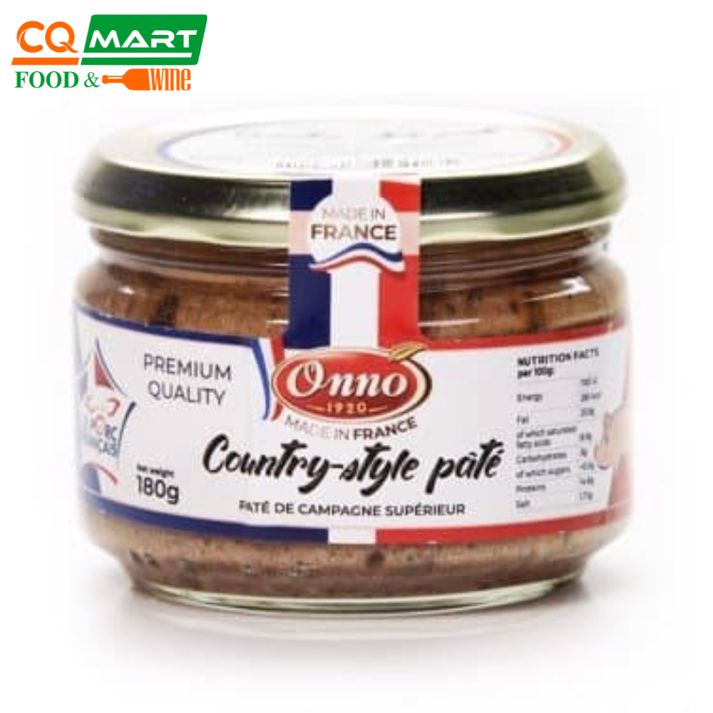 Pate gan heo đồng quê country style pháp onno hũ 180g