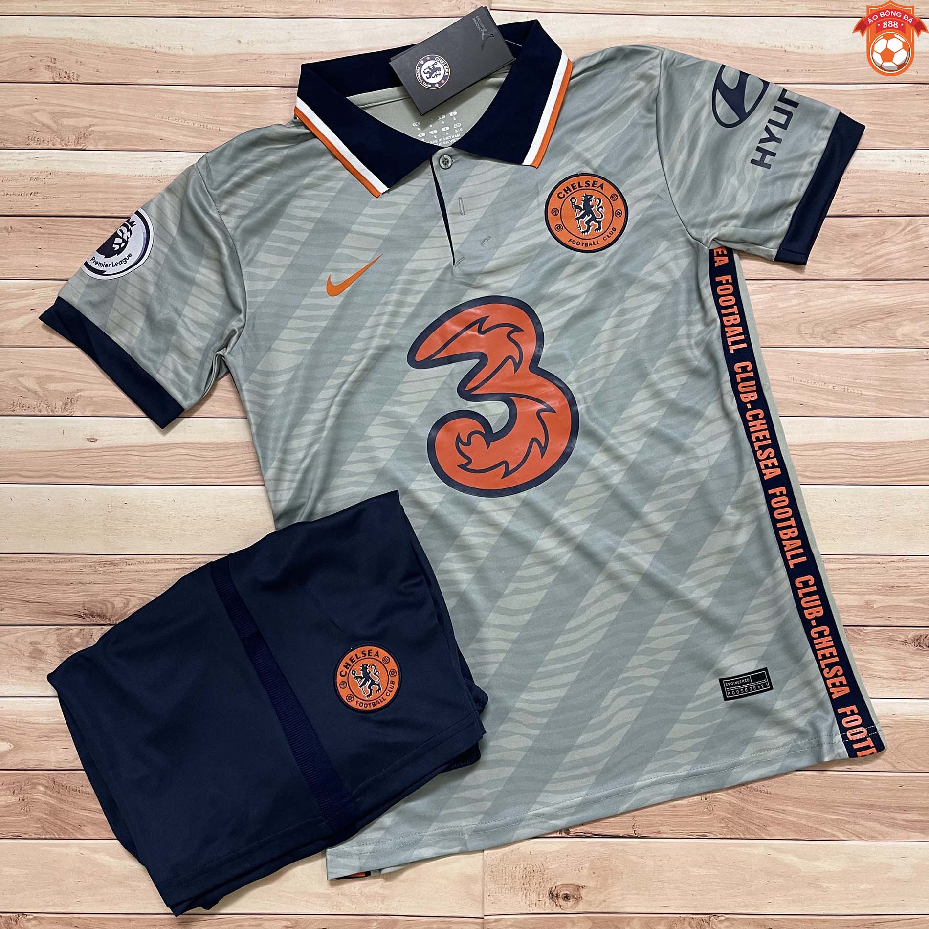 Áo Bóng Đá CLB Chelsea, Áo Đá Banh Chelsea 2022 - Chuẩn Mẫu Thi Đấu - Vải Polyester Gai Thái