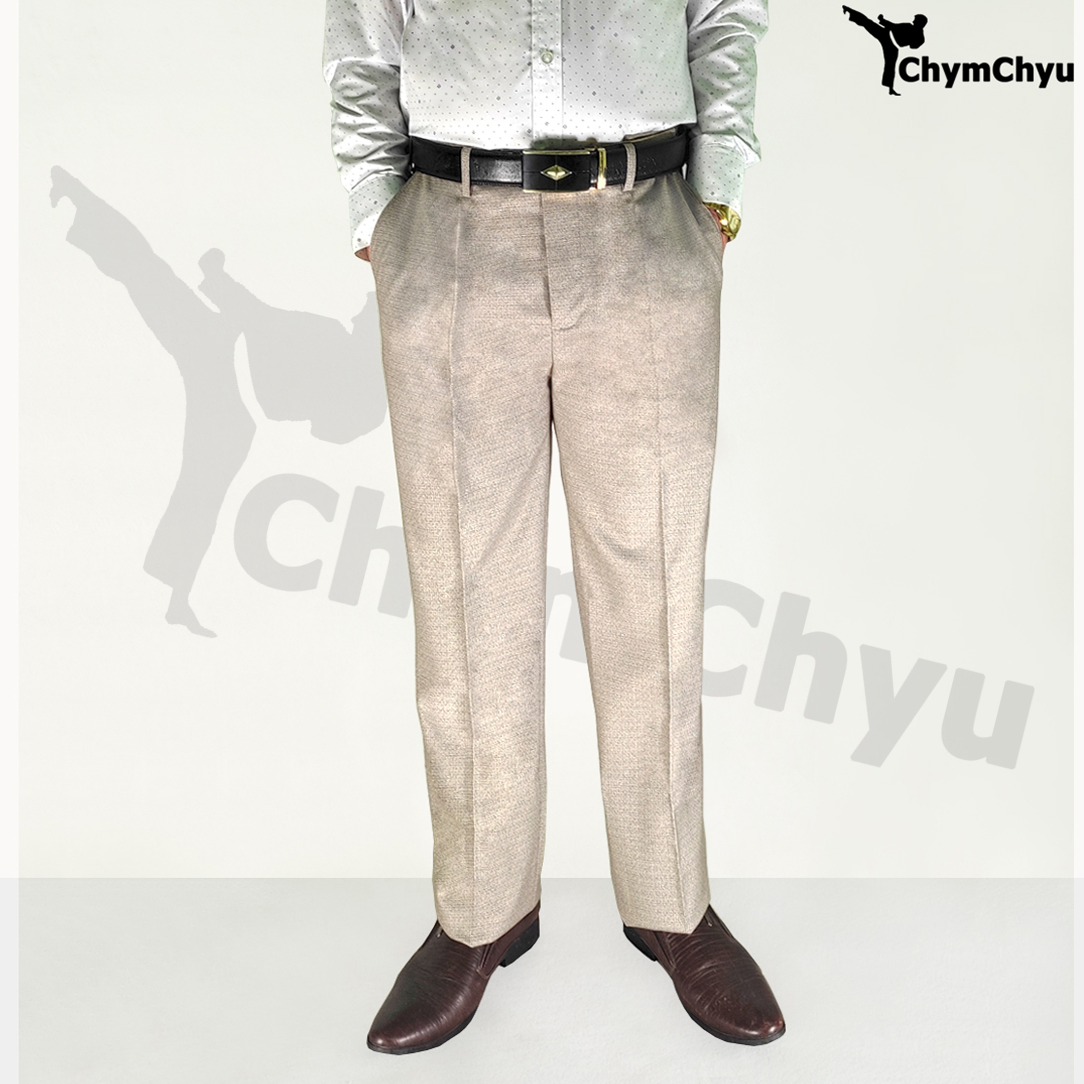 Quần Tây Nam Trung Niên Cao Cấp ChymChyu - Quần Âu Trung Tuổi Dáng Suông Màu Bạc