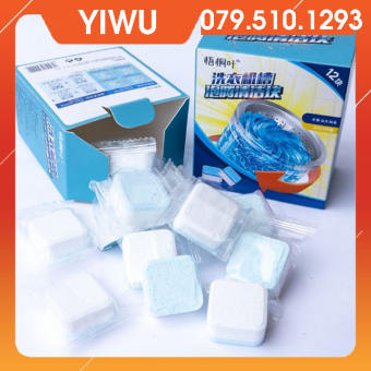 Combo 2 hộp 24 Viên Tẩy Lồng Máy Giặt - Diệt Khuẩn - Tẩy Cặn Bẩn Máy Giặt - 12 viên tẩy lồng giặt