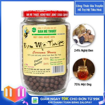 Mật ong viên nghệ đen 250gr công thức gia truyền chính hãng Ban Mê Thuột, tốt cho sức khỏe, hỗ trợ bao tử, tá tràng, viêm loét dạ dày, bổ huyết, tăng đề kháng cơ thể, đẹp da, giảm cân [Green For Life] [G F L]