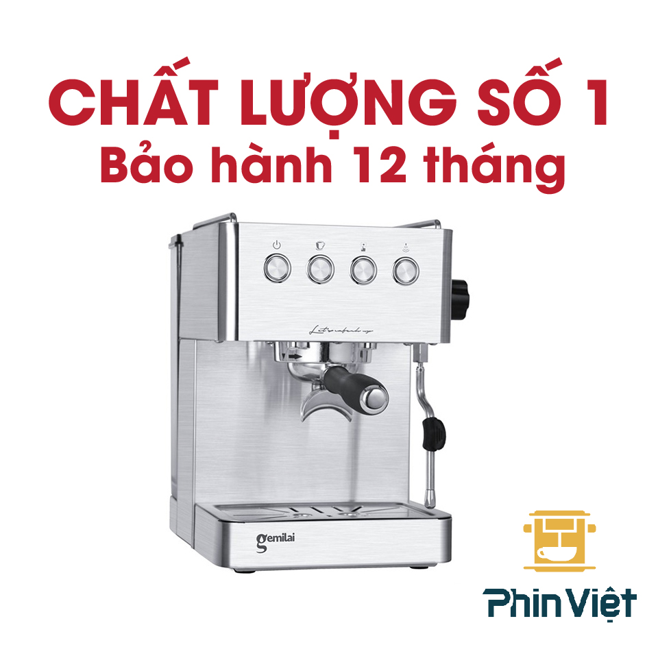 Máy pha cà phê Gemilai CRM 3005E Espresso mini chuyên nghiệp cho gia đình, văn phòng, quán cafe nhỏ