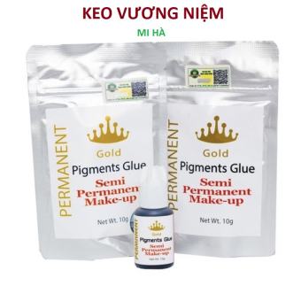 Keo Vương Niệm, Keo Nối Mi Hoàng Cung Gold Pigment Glue, Khô 2-3s Bền 5-7 Tuần, Mi Hà