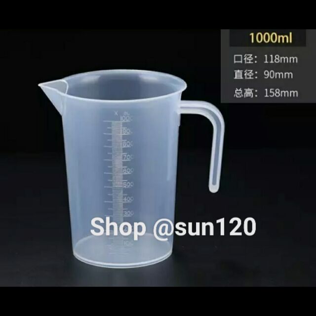 Ca đong 1l có chia vạch nhựa cốc đong định lượng