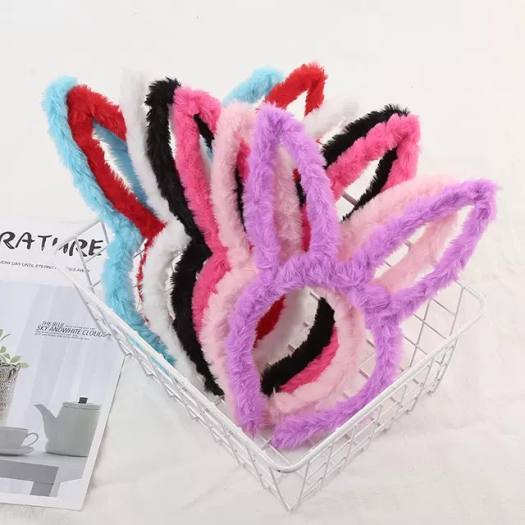 Bờm lông cài tóc hình tai thỏ