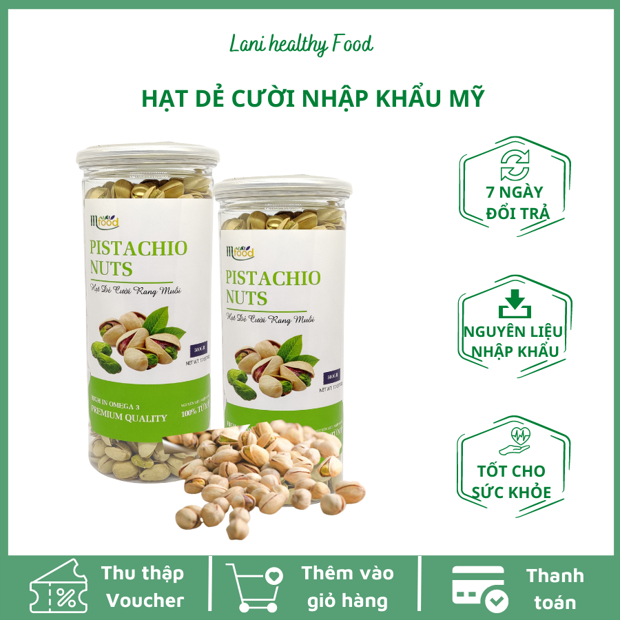 Hạt dẻ cười không tẩy 100% nhập khẩu mỹ thơm ngon bổ dưỡng món ăn vặt ngon