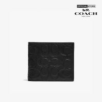 COACH - Ví da nam dạng gập 3 In 1 Signature Leather C1231-BLK
