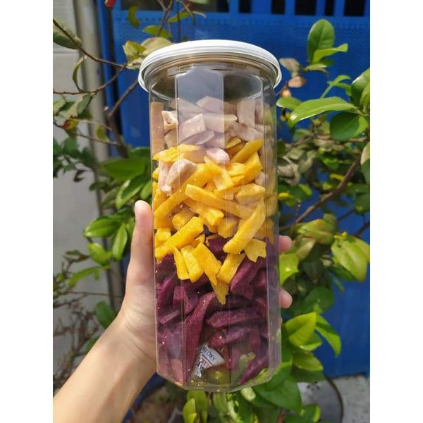 Khoai lang cọng mix 3 loại sấy giòn siêu ngon hũ 310gr