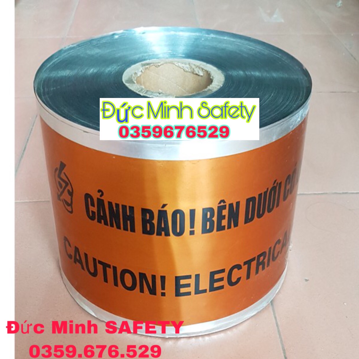 Băng cảnh báo cáp ngầm bản 15cm dài 500 mét