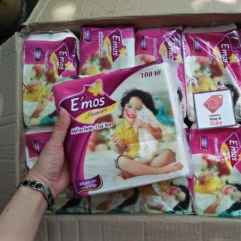 Thùng 30 bịch khăn giấy E'mos vuông lớn