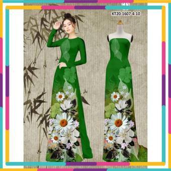 Áo dài lụa nhật in 3d co giãn siêu xinh