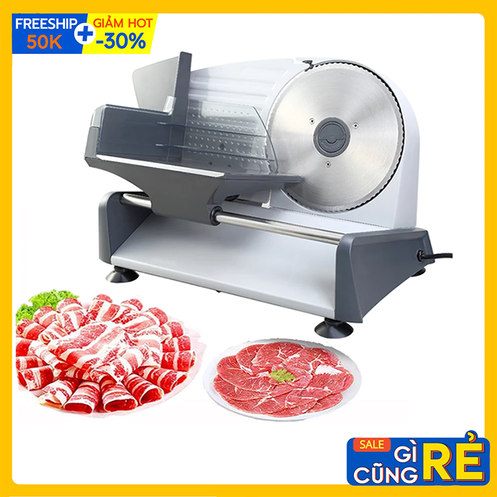 Máy thái lát thịt, rau củ, thực phẩm bán tự động điều chỉnh độ dày mỏng