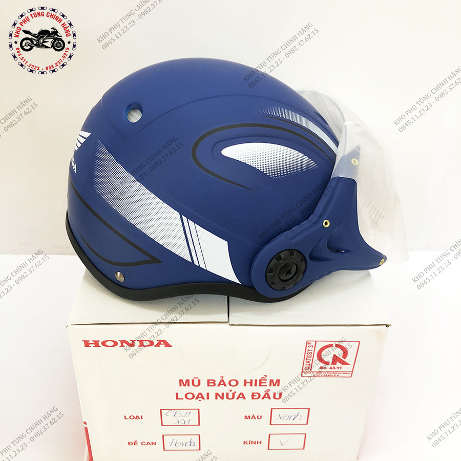 Mũ Bảo Hiểm Nửa Đầu Có Kính Honda