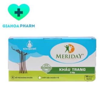 Khẩu trang y tế 3 lớp Bông Bạch Tuyết - Meriday