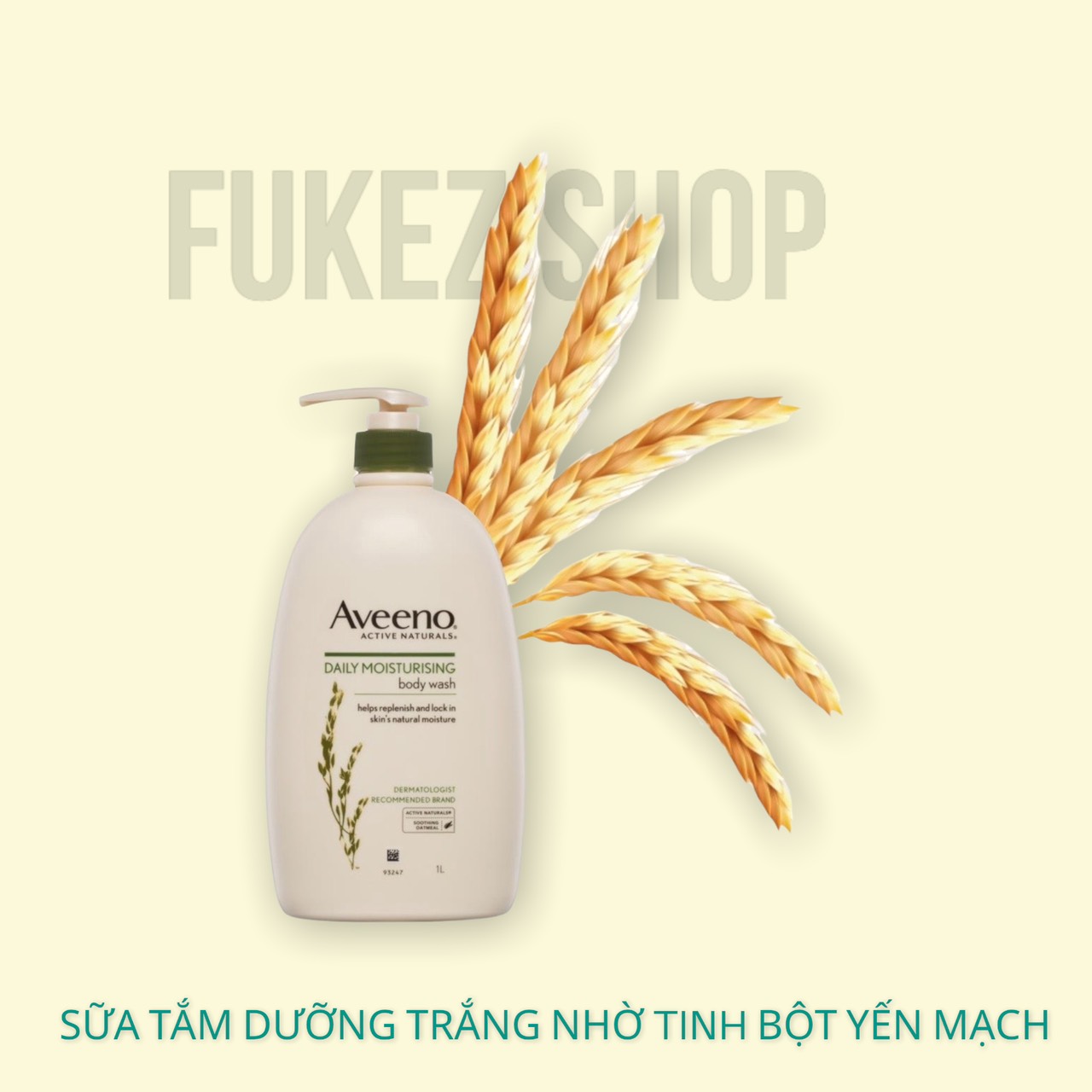 Sữa tắm dưỡng trắng da an toàn Aveeno Daily 1000ML - Úc