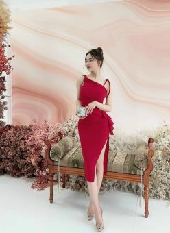 Đầm nữ đầm body 2 dây bèo hông có mút chất umi co giãn thoải mái sexy quyến rủ[có mút ngưc]
