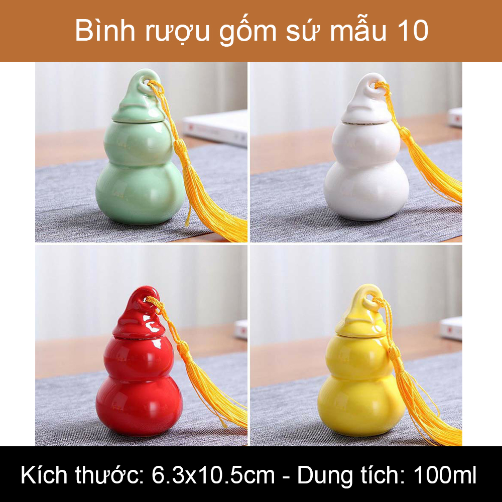 Bình hồ lô phong thủy đựng rượu nhỏ bình rượu mini trang trí nhà cửa BR_10 An Nam Decor