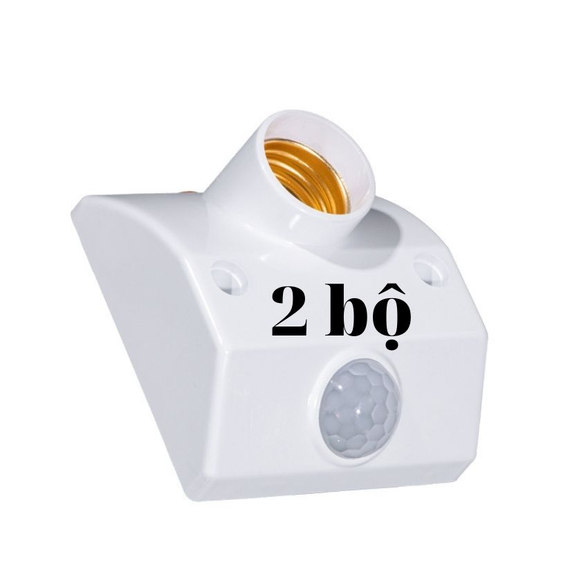 (Combo 02 bộ) Đuôi đèn cảm ứng chuyển động đui đèn cảm biến hồng ngoại đui đèn E27 Loại tốt có điều chỉnh