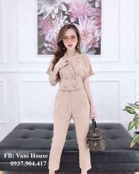 Sét bộ cổ vest 5 nút cát hàn-HT