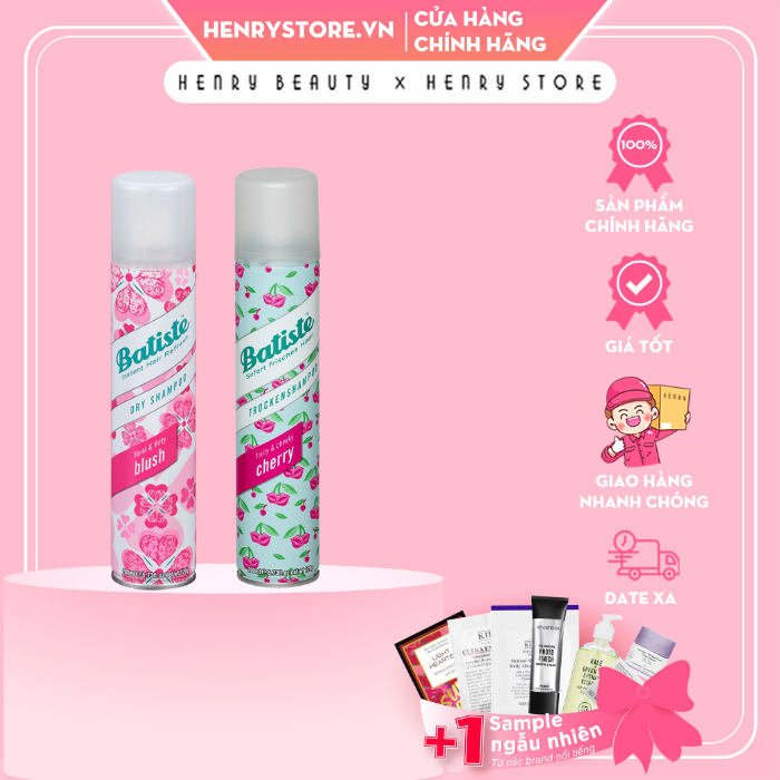 Dầu gội khô dry shampoo batiste 200ml