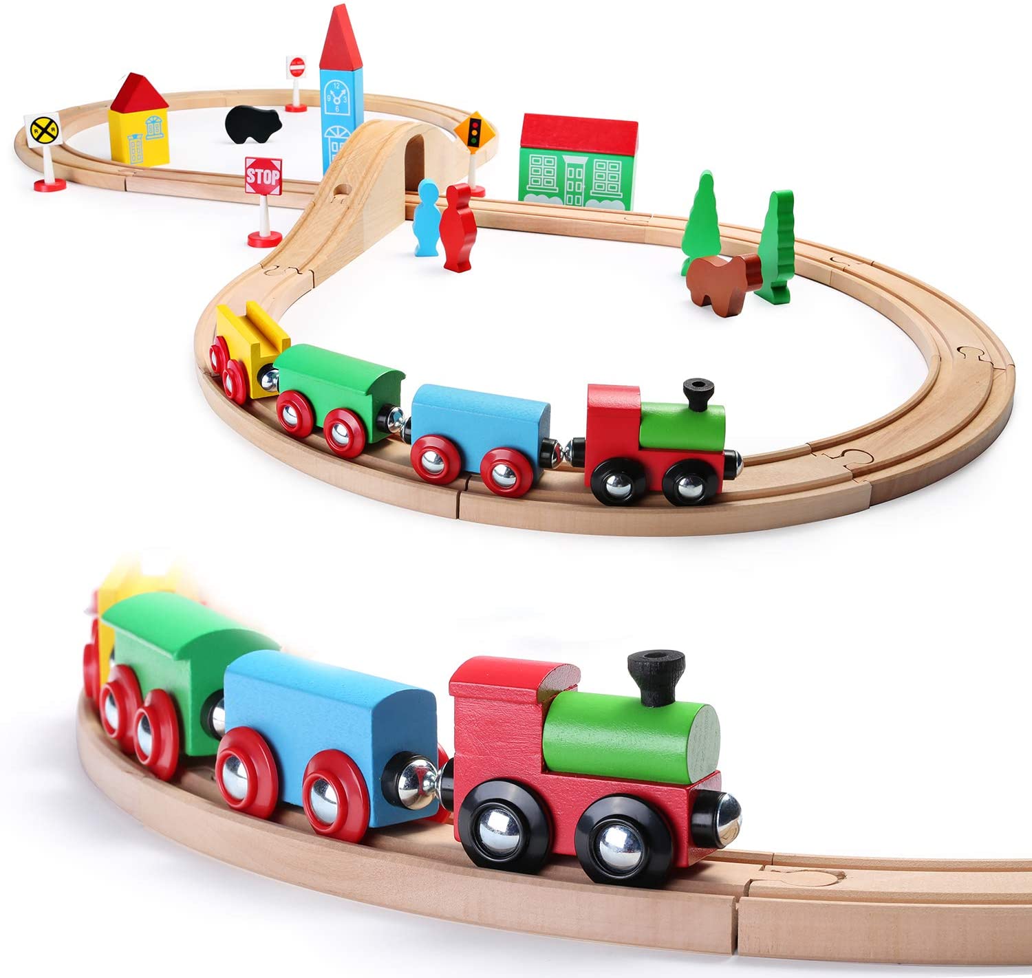 wooden train set near me