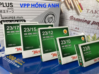 Kim bấm đại Việt Đức 23/8 23/10 23/12 23/15 23/17 HEAVY DUTY STAPLES dùng đóng sách 30 40 60 80 100 120 tờ dùng cho máy bấm kim đại