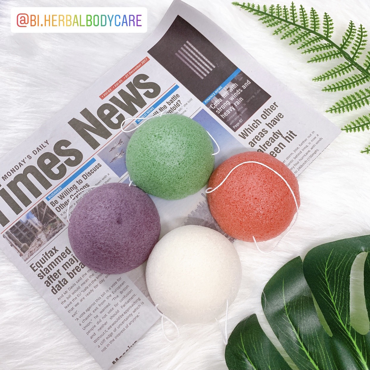 Bông mút nở rửa mặt bọt biển tẩy tế bào chết, làm sạch sâu chân lông Konjac