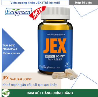 JEX thế hệ mới 30v - JEX MAX - Viên uống bổ khớp Glucosamin  [ECO GREEN]
