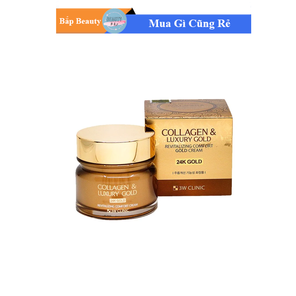Kem Dưỡng Chống Lão Hóa, Săn Chắc Da 3W Clinic Collagen & Luxury Gold Revitalizing Comfort Gold Cream 100g