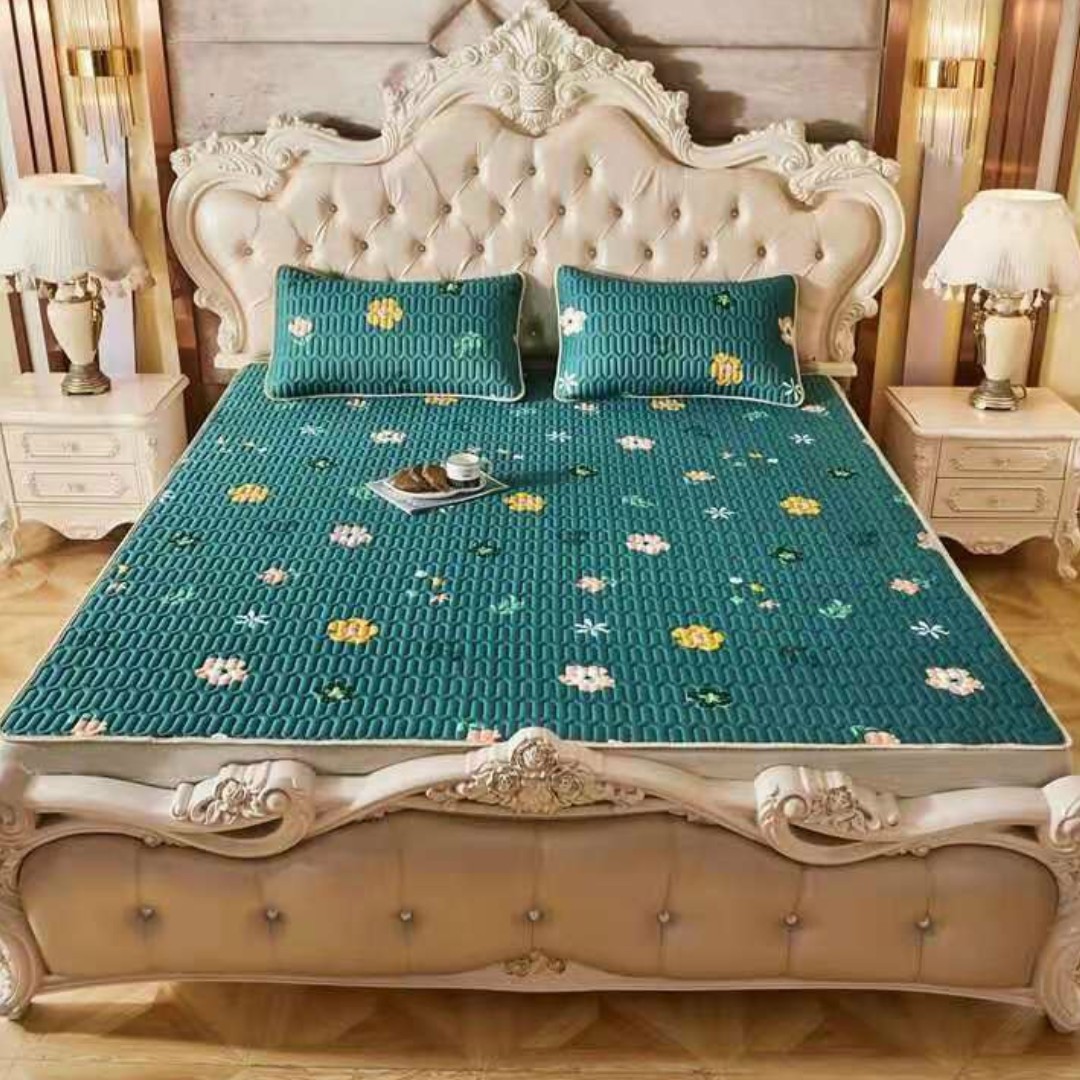 Chiếu cao su non 1m6 chiếu diều hòa chiếu mát tặng kèm 2 vỏ áo gối