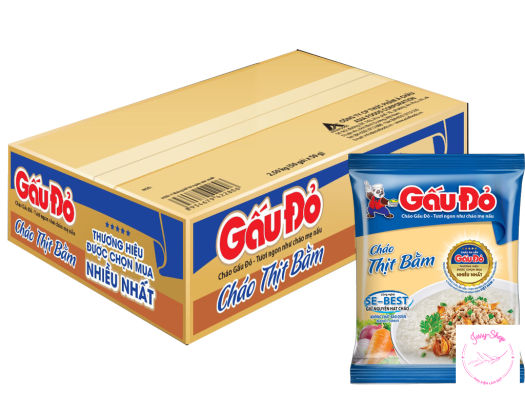 [CHỈ GIAO Ở TPHCM] Combo 10 Gói Cháo Thịt Bằm Gấu Đỏ 50g