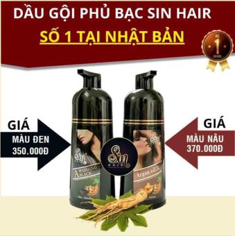 Dầu gội Phủ Bạc Nhân Sâm Sin Hair - Dầu Gội Phủ Bạc SIN HAIR Nhật Bản 500ml - Hàng Chính Hãng - Dầu Gội Nhuộm