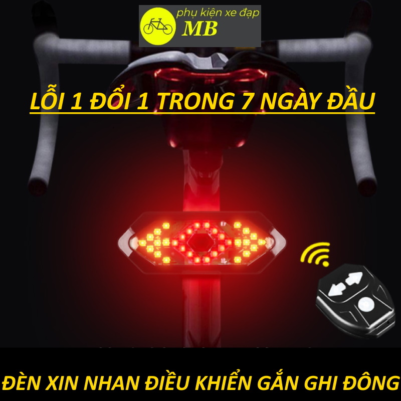 đèn xi nhan xe đạp thể thao không dây cao cấp tín hiệu siêu nhậy không có độ trễ sạc usb tiện dụng có còi khi xi nhan XN02