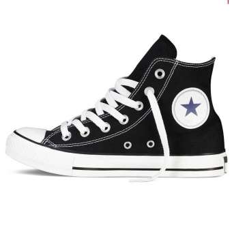 Giày Vải Sneaker Thể Thao CV Cổ Cao Đen Nữ