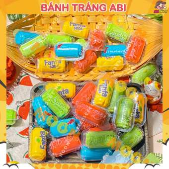 combo 5 viên kẹo dẻo có nhân chảy vị trái cây Soda Gumdrop hình lon nước ngọt HongKong