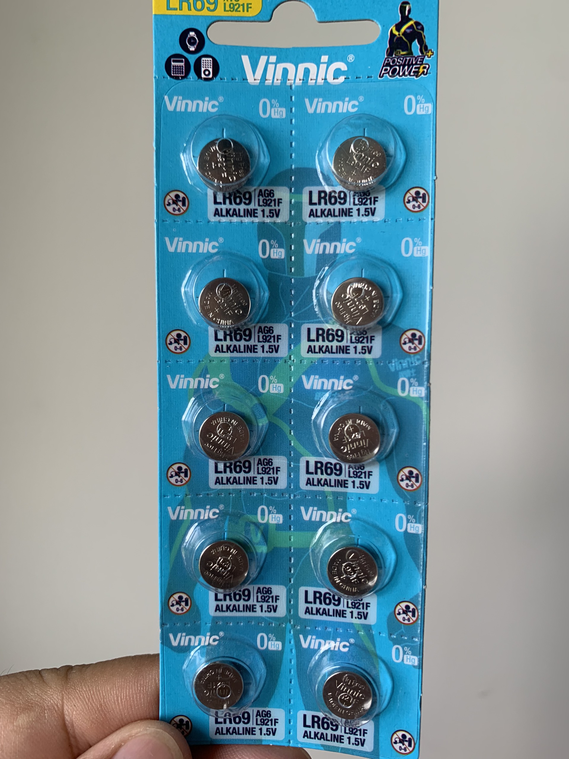 pin 920, pin đồng hồ đeo tay LR920 L921F LR69 AG6 - 1 vỉ 10 viên