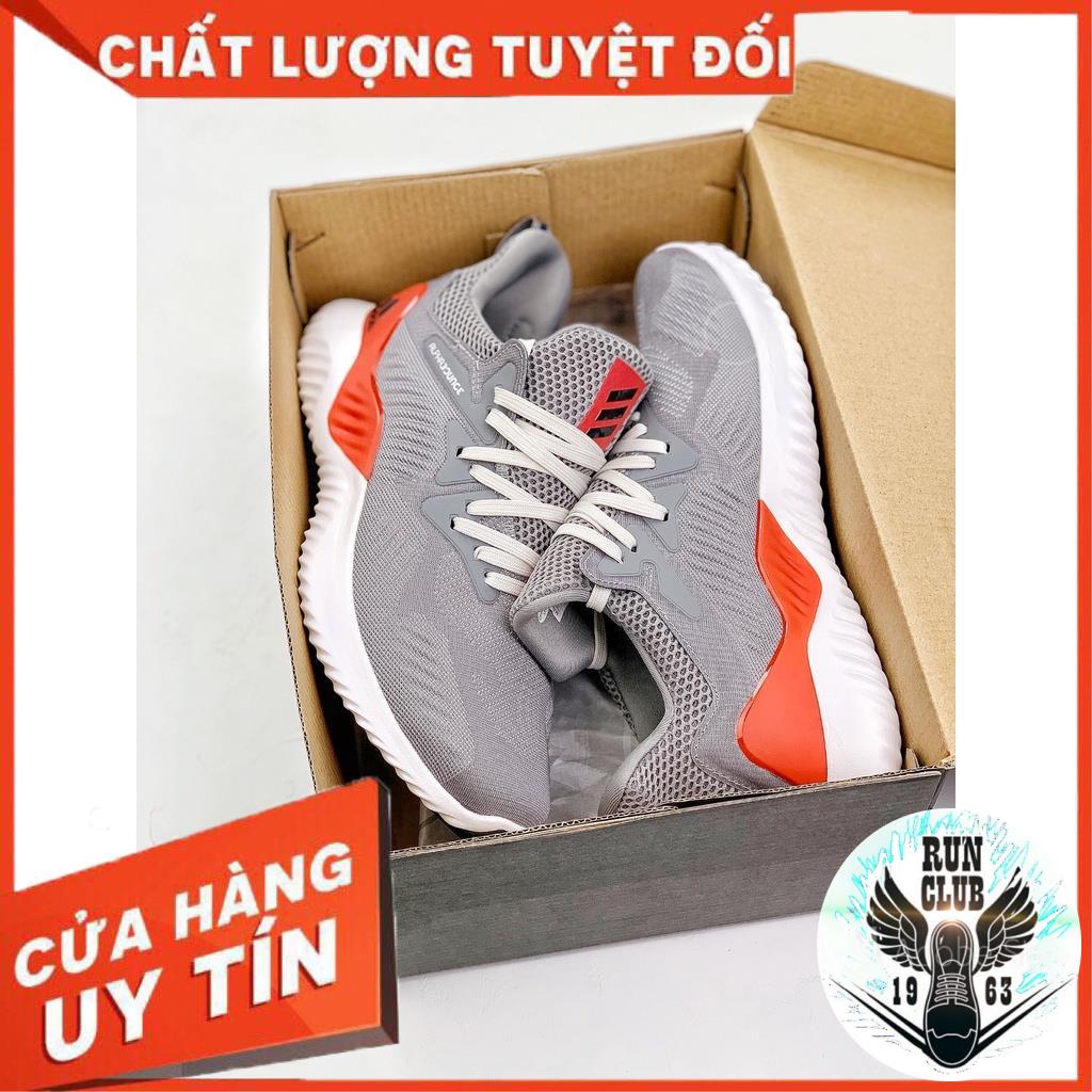 [VIDEO ẢNH THẬT+HỘP BẢO VỆ+FREESHIP] giầy thể thao Alphabounce xám vạch đỏ thời trang nam nữ