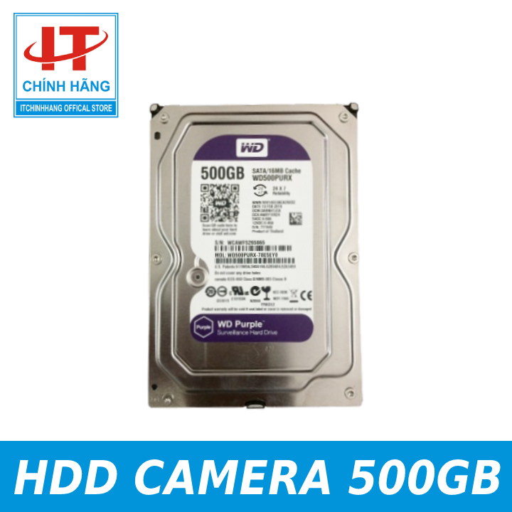 HDD WD 500GB. Ổ Cứng Chuyên Dùng Cho Đầu Ghi Hình Camera. HDD Western 500GB