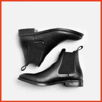 Giày Chelsea Boot Nam - Giày Tây Nam Chelsea Boot Da Không Nhăn Cổ Cao Công Sở Classic