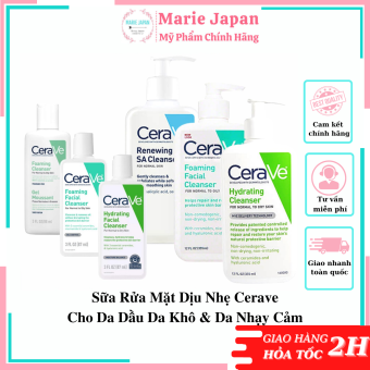 Sữa Rửa Mặt Dịu Nhẹ Cerave Cho Da Dầu Da Khô & Da Nhạy Cảm