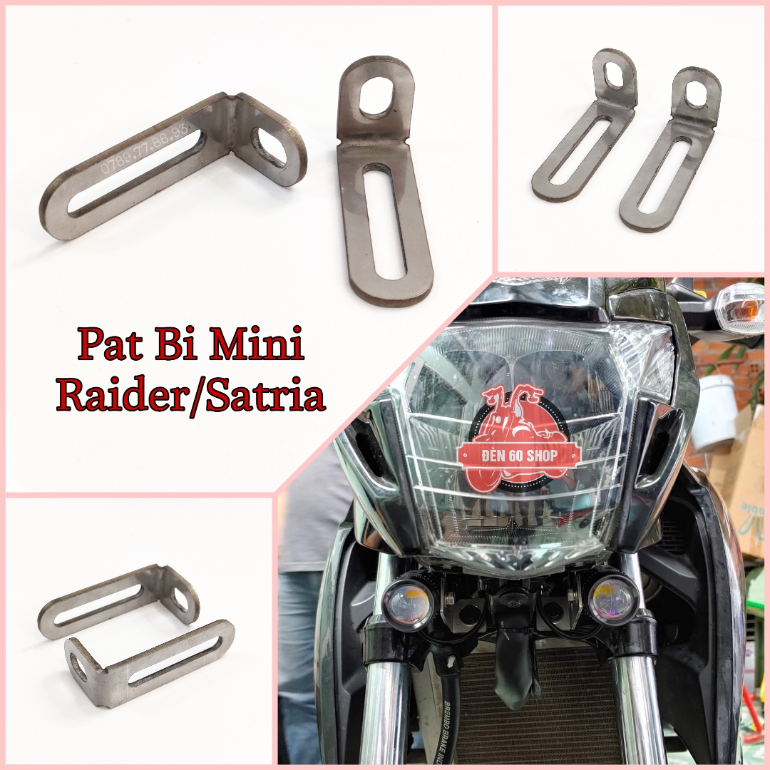 Pat trợ sáng bi mini cho sonic/raider/satria | inox