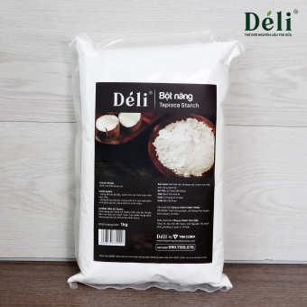 Bột năng Déli [GIÁ TỐT] dùng làm topping bánh các loại (túi 1KG) Nguyên liệu pha chế trà sữa
