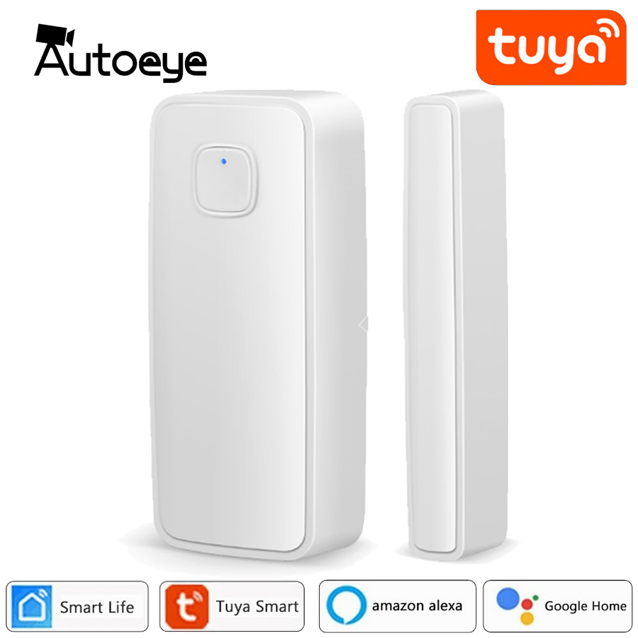Cảm Biến Cửa WiFi Thông Minh Tuya Máy Dò Đóng Mở Cửa Sổ Không Dây, Cảnh Báo An Ninh Thông Báo Ứng Dụng, Hỗ Trợ Alexa Google Home