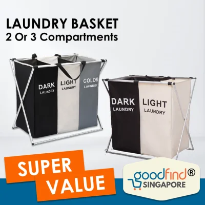 Laundry Basket Laundry Sorting Basket Separate Colours Laundry Basket With Compartments Laundry Bag - GoodFind (1)