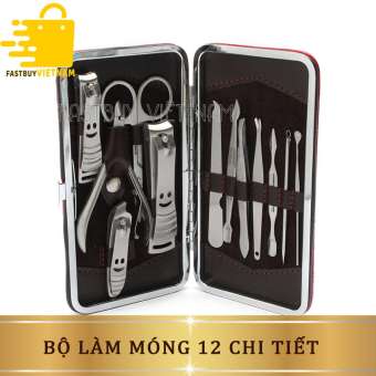 Bộ Cắt Móng Tay 12 Món (bạc) - Chất Liệu Thép Không Gỉ Cao Cấp