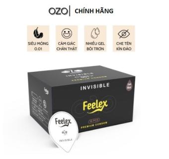 Bao cao su OZO 0.01 siêu mỏng, nhiều gel, truyền nhiệt tốt, cảm giác chân thật - Hộp 10 bcs
