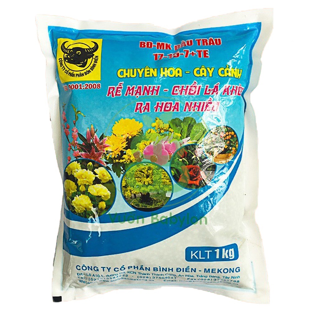 Phân npk chuyên hoa lan cây cảnh 17-15-7 + te đầu trâu