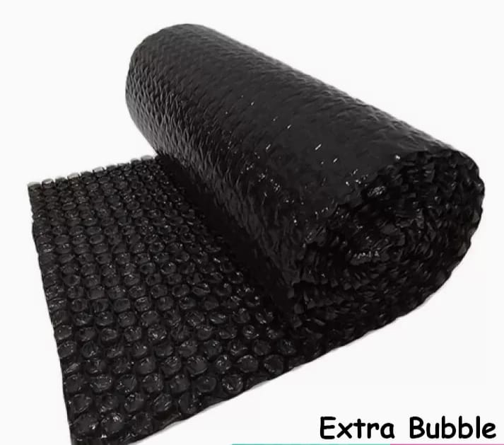 BUBBLE WRAP PACKING PEMBUNGKUS PENGAMAN PAKET WARNA HITAM
