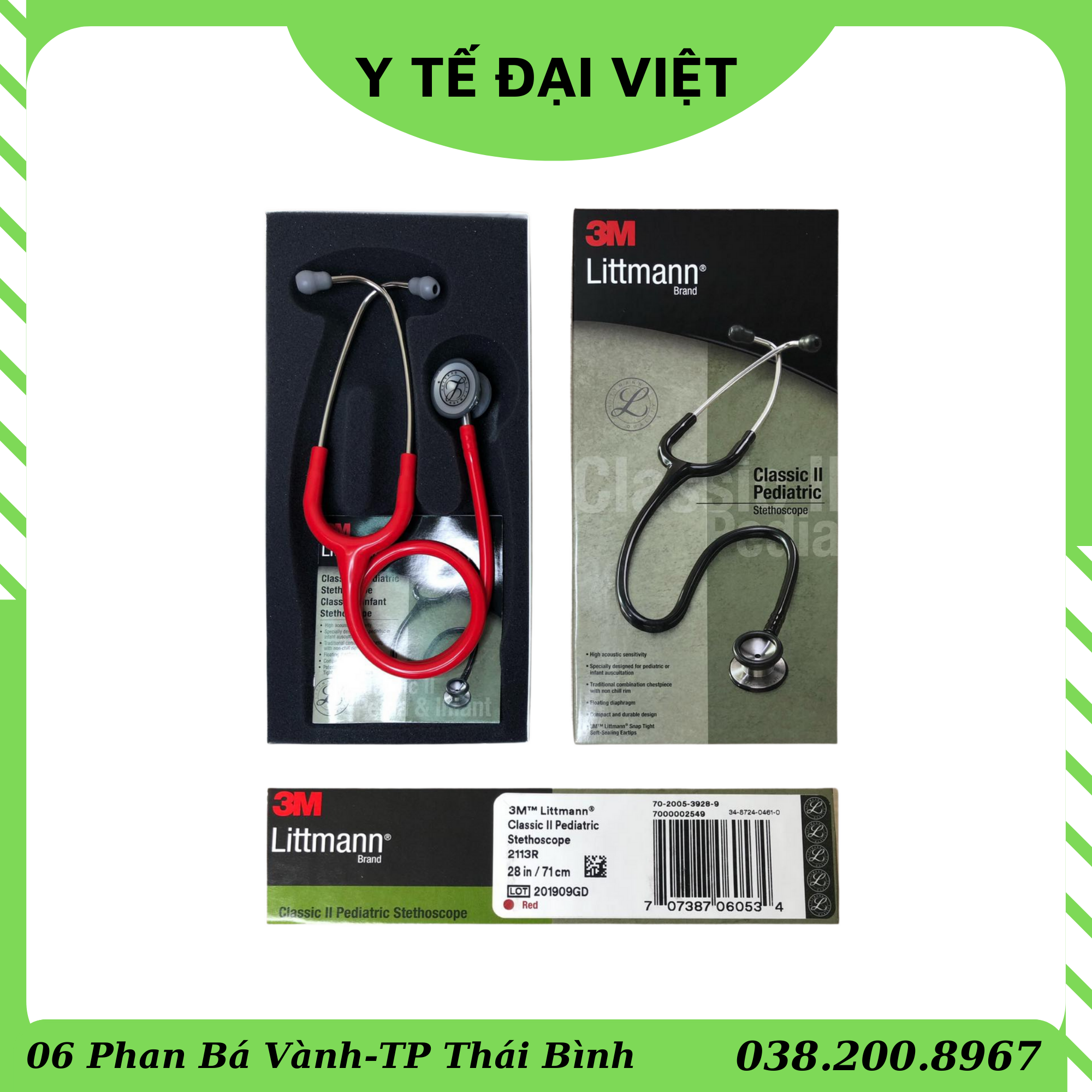 Ống nghe 3M Littmann Pediatric 28 inch có nhận khắc tên bảo hành chính hãng 5 năm (ib chọn màu nhé)